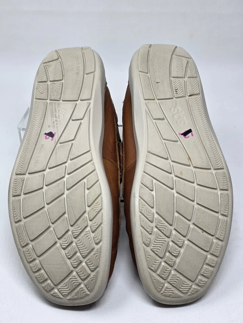 SAS Tripad Mens Decksider Boat Shoe Brown Leather Slip On Loafer Size 10M